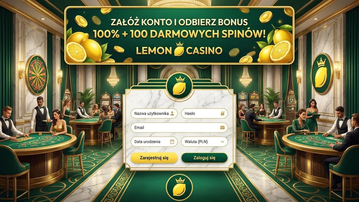 Rejestracja z bonusem w Lemon Casino
